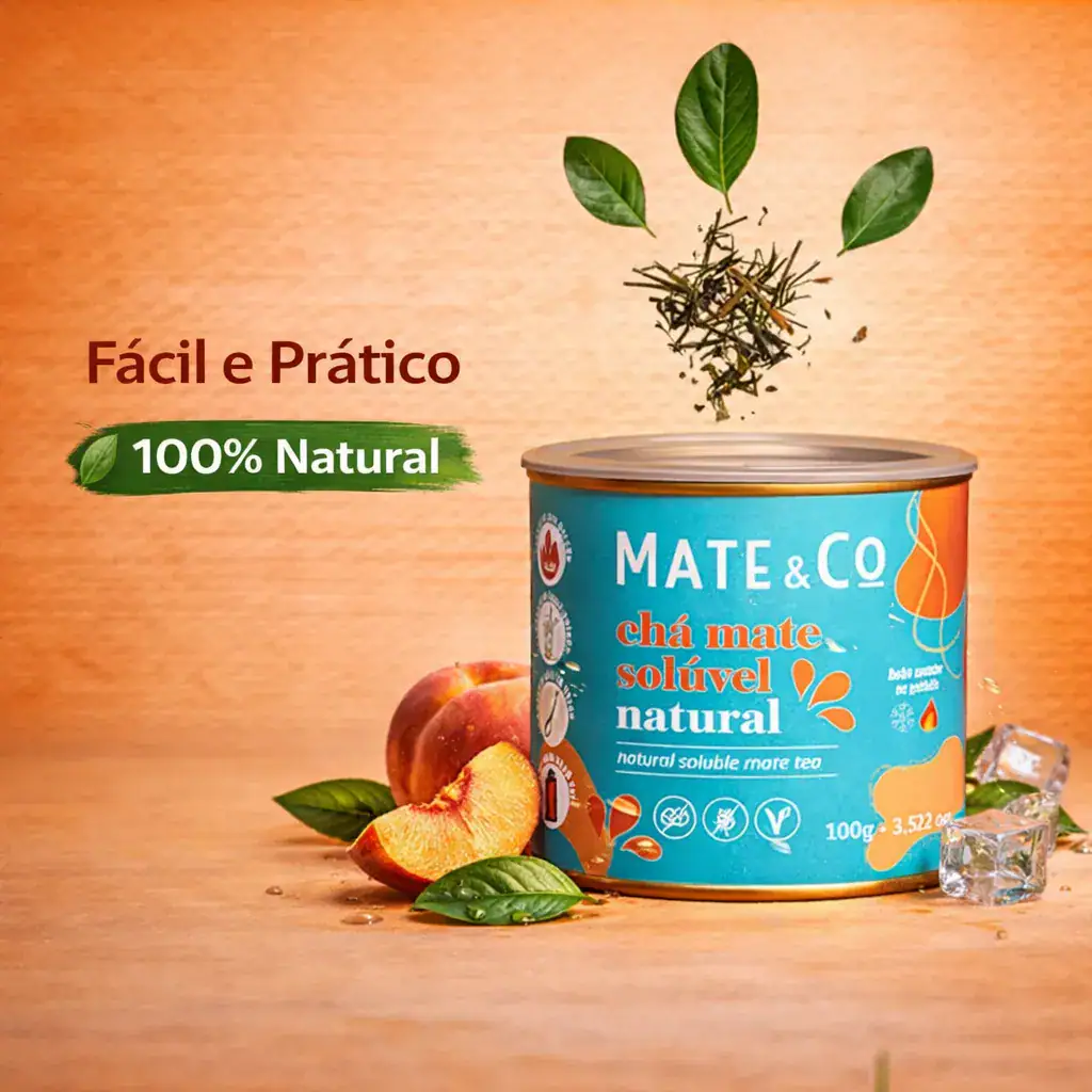 Chá Mate Solúvel Sabor Natural Mate&co - Incomparável - Imagem 3