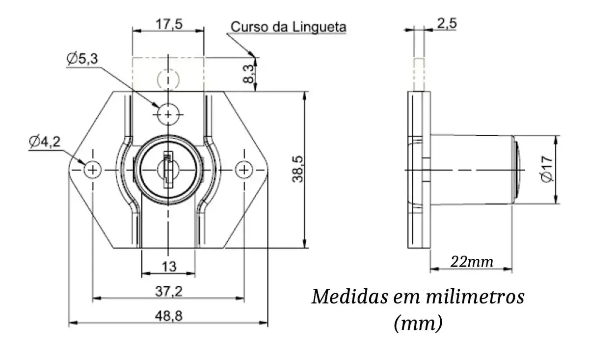 Kit 2 Fechaduras + 2 Trincos Portas Armario Guarda Roupa - Imagem 4