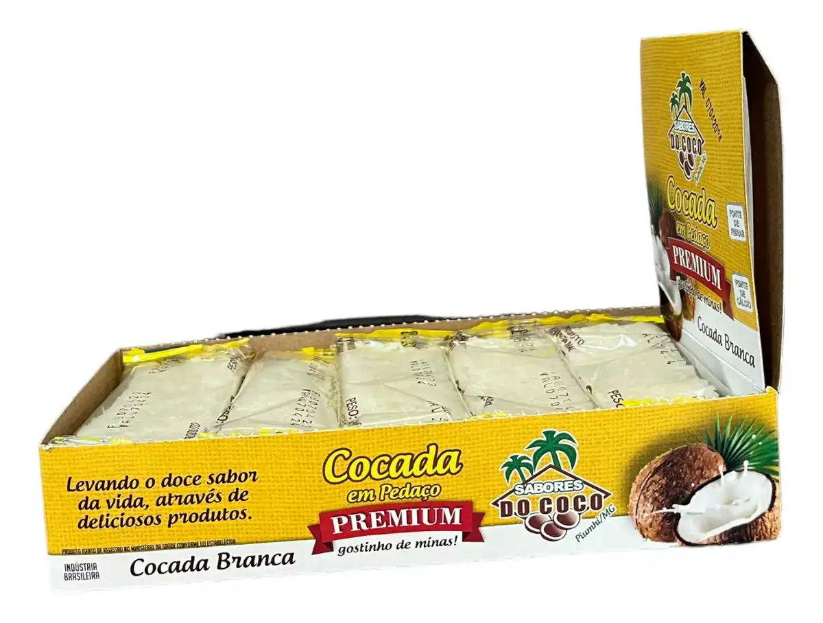 Cocada Caseira Branca Doce De Coco Artesanal Display Com 15u - Imagem 3