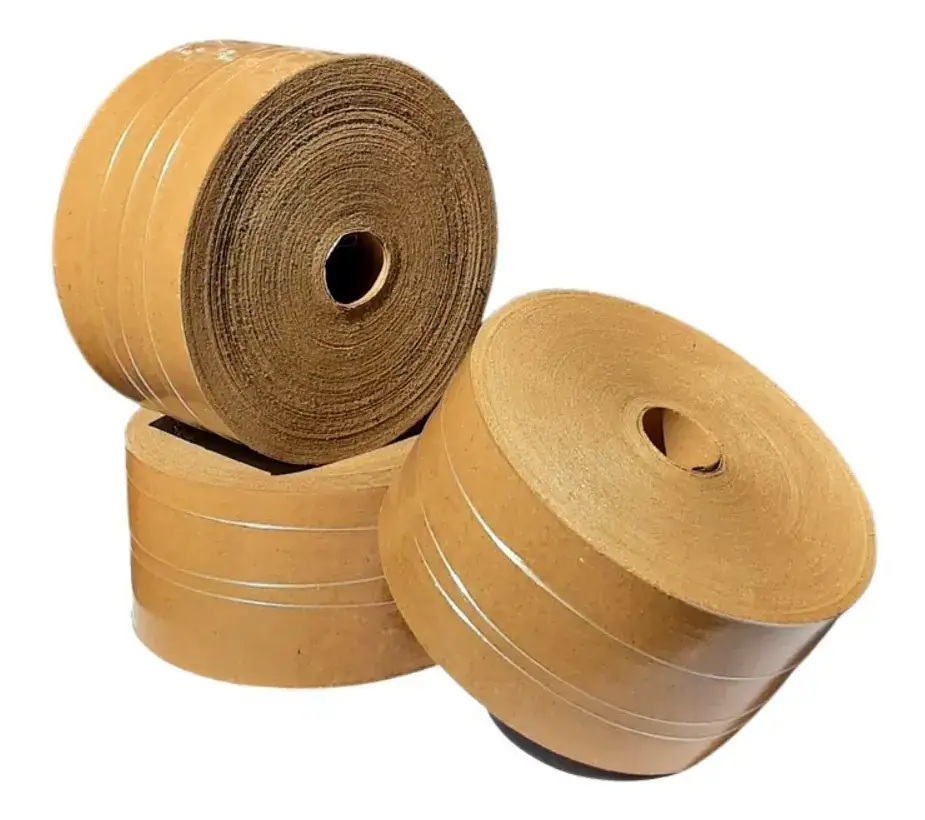 3 Rolos Fita Gomada 70mm Com Reforço 1kg Lacra Caixa Papelão - Imagem 4