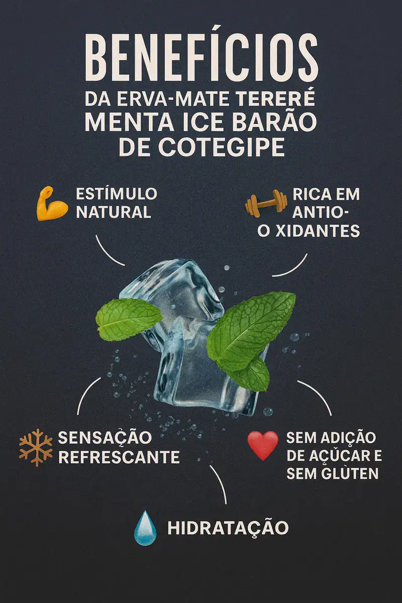Erva-Mate Barão de Cotegipe Tereré Menta Ice 500g – Sabor Refrescante de Hortelã, Sem Glúten e Sem Adição de Açúcar - Imagem 2