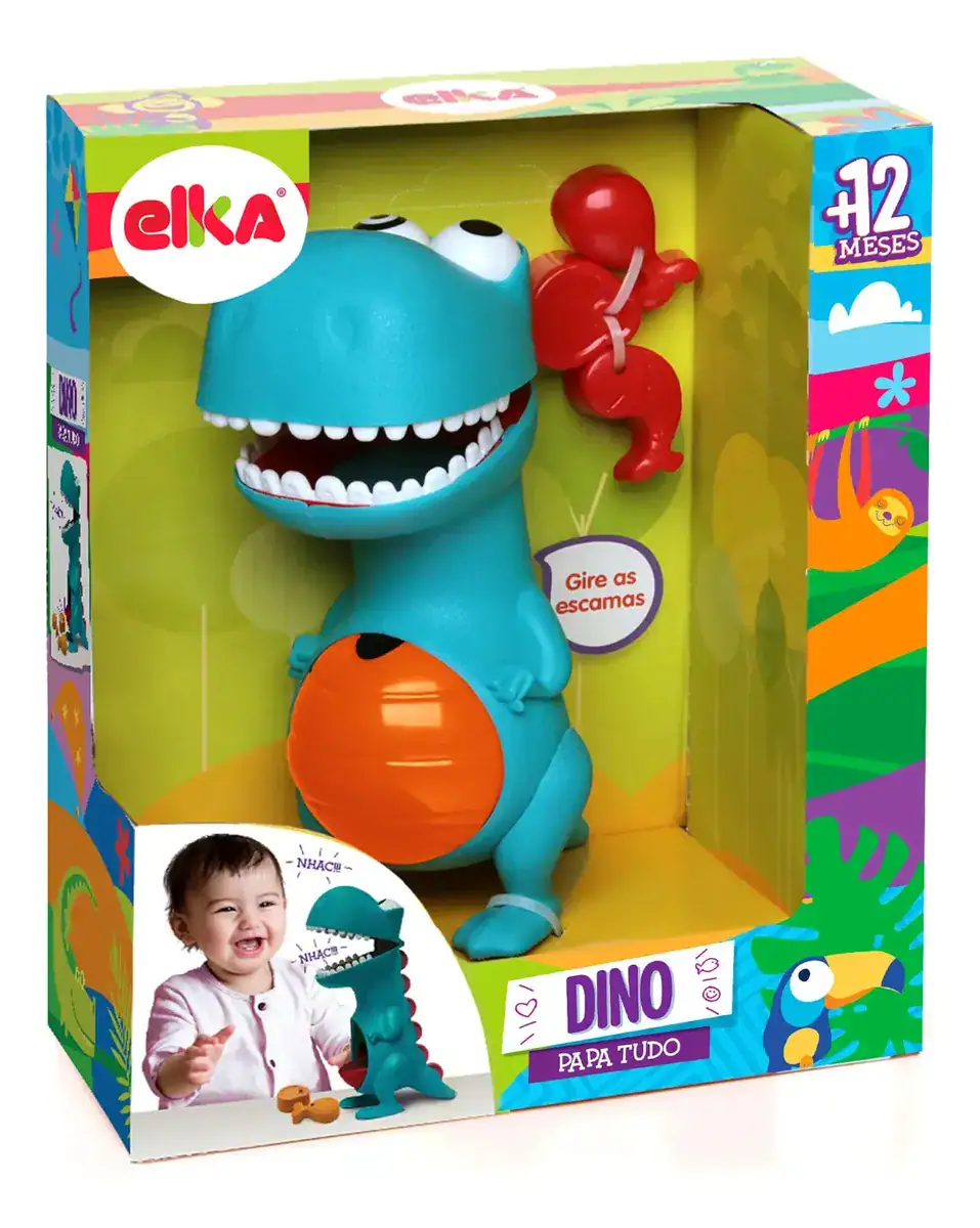 Boneco Dino Papa Tudo +12 Meses Elka - Imagem 3