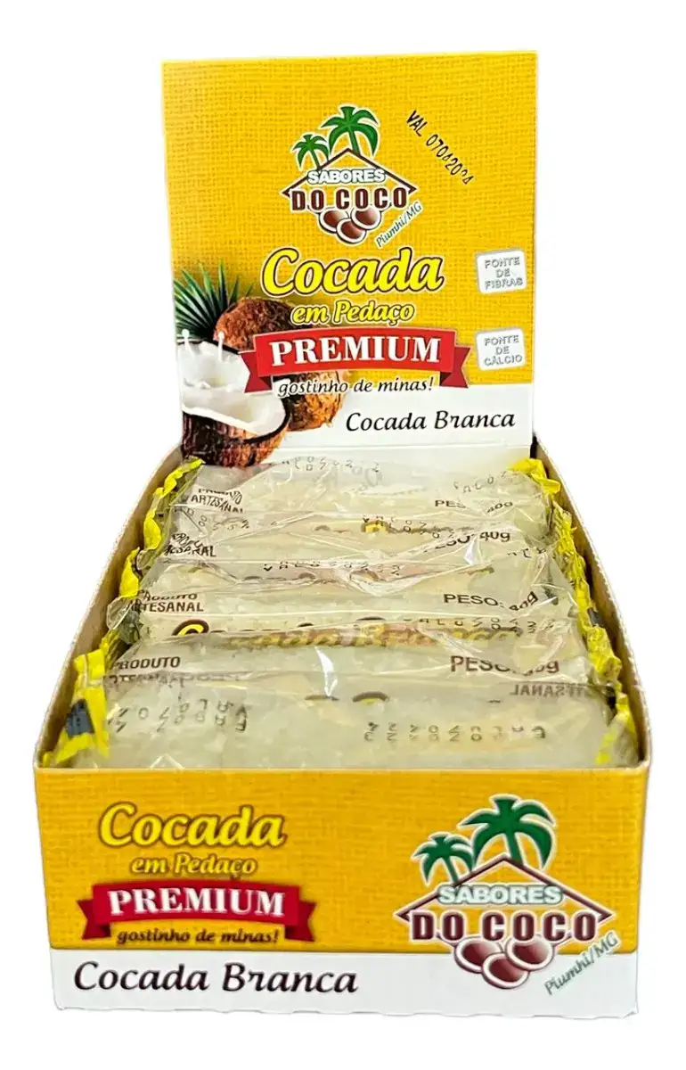 Cocada Caseira Branca Doce De Coco Artesanal Display Com 15u - Imagem 5