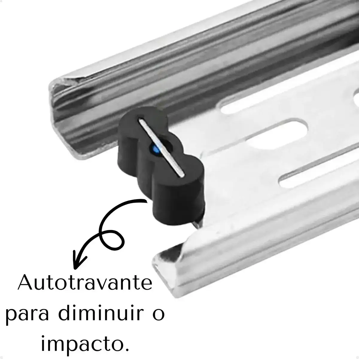 kit 4 pares Corrediça Telescópica 45cm Aço Zincado 20kg Para Gavetas Compra Segura Ekom - Imagem 5