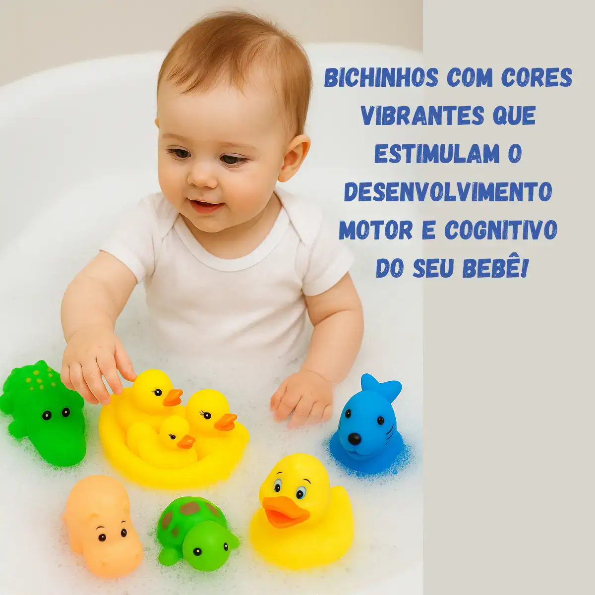 18 Brinquedos Banho Divertido Bebê Bichinhos De Vinil Macio - Imagem 4