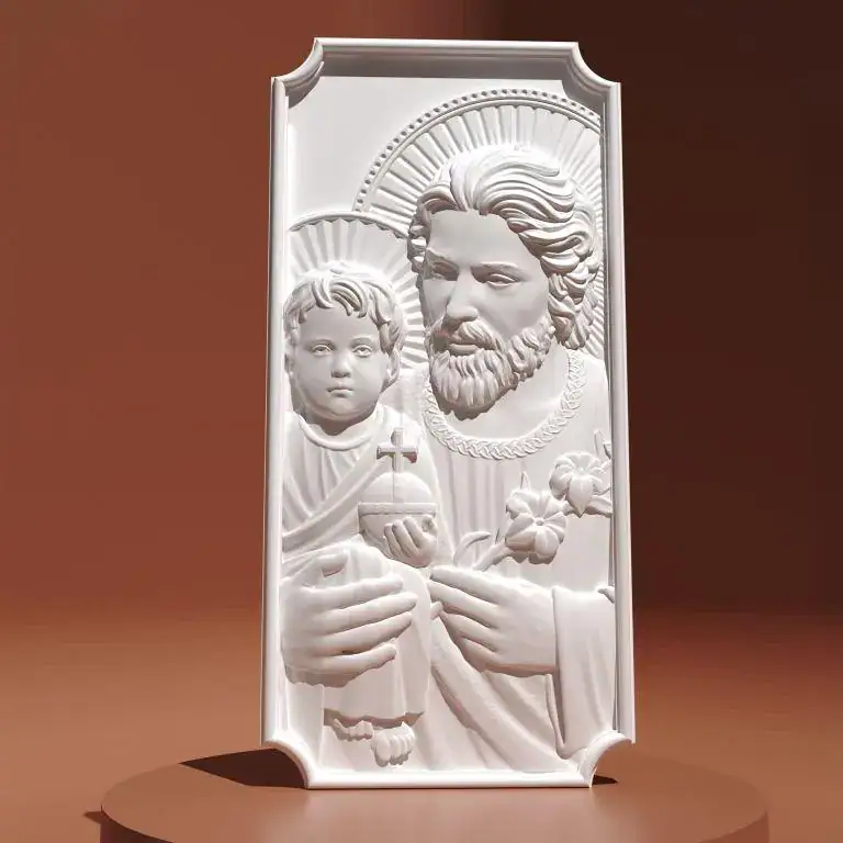 Conjunto Kit 4 Formas 3d Gesso E Cimento Religiosos - Imagem 8