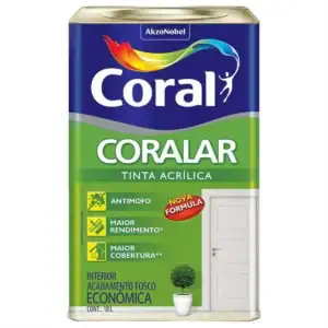 Tinta Acrílico Coralar + Desempenho E Cobertura Coral Branco Acabamento Fosco