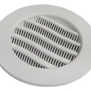 Kit 06 Grelha De Ventilação Com Tela Integrada 150mm Redonda