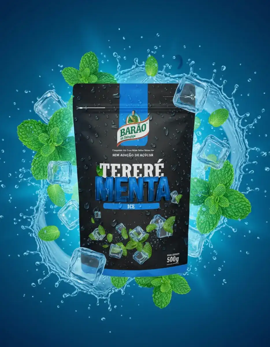 Erva-Mate Barão de Cotegipe Tereré Menta Ice 500g – Sabor Refrescante de Hortelã, Sem Glúten e Sem Adição de Açúcar - Imagem 5