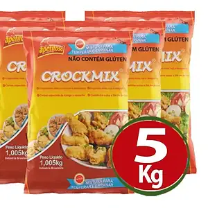 Crockmix Tradicional 5kg Mistura P/ Empanar S/ Glúten