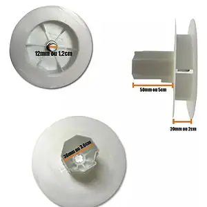 Enrolador Fita Polia Oitavado 120mm + Ponteira Oitavada