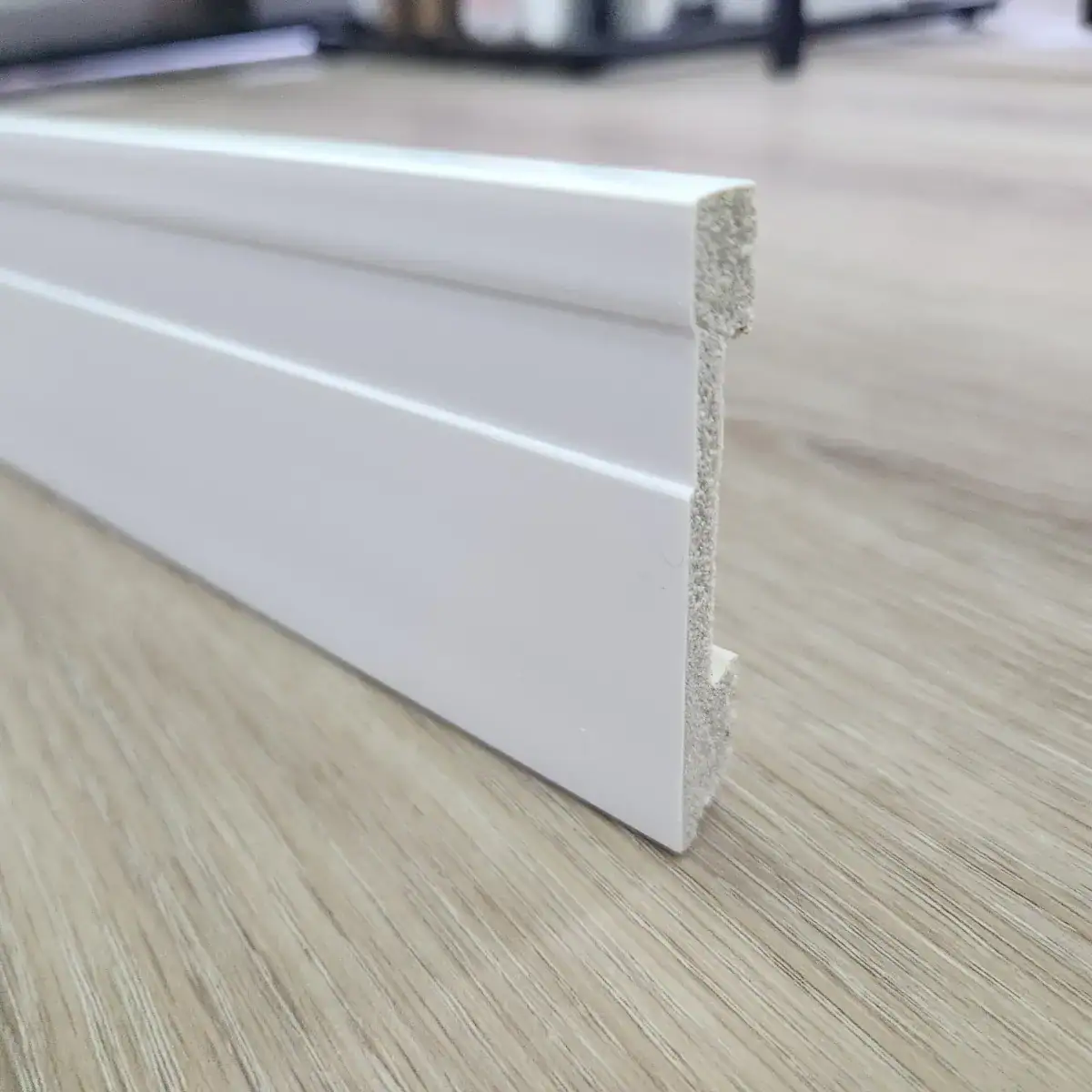Rodapé 7cm Poliestireno Frisado Slim - Kit Com 8 Metros - Imagem 2