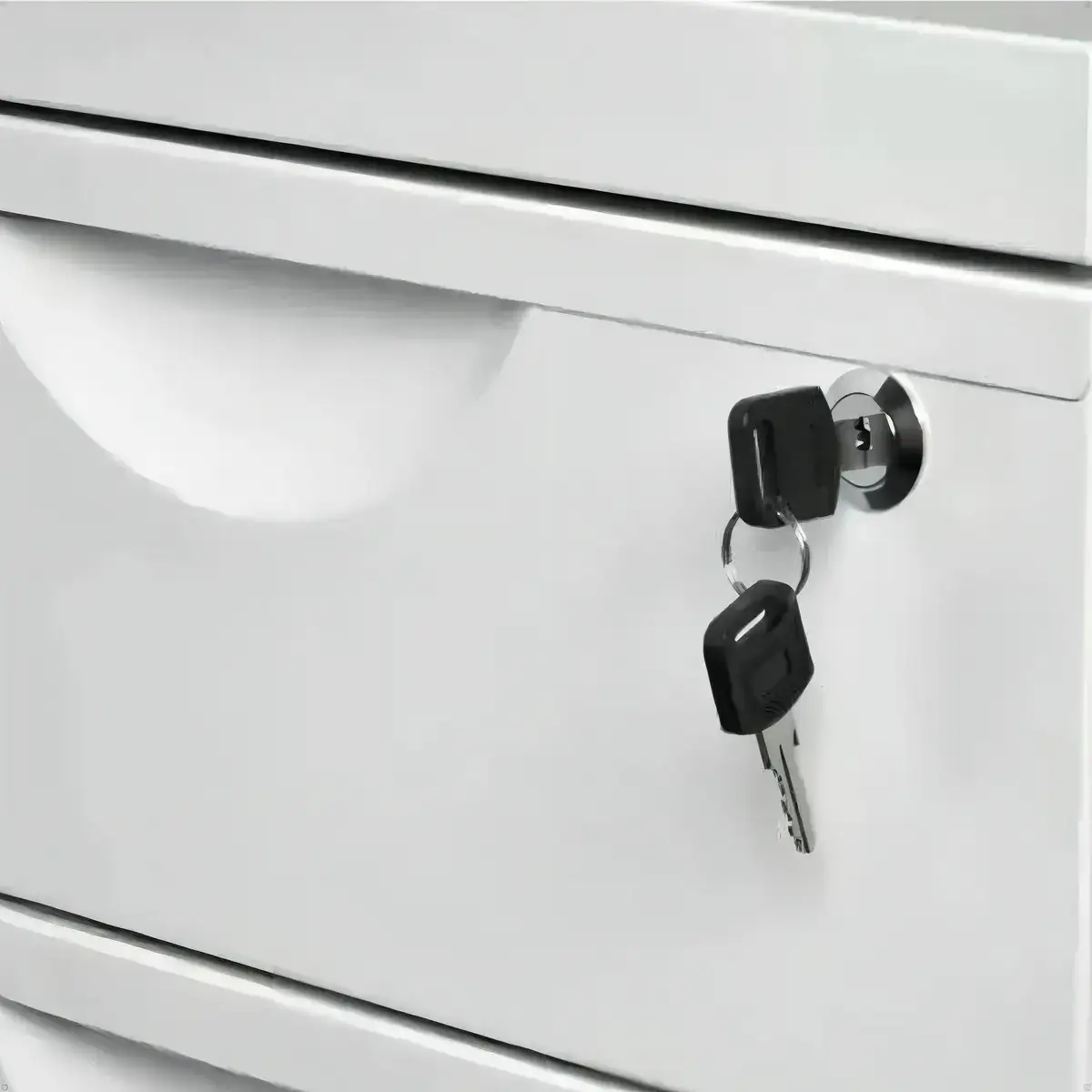 Kit 2 Tranca Gaveta Fechadura Chave Porta Moveis Escritório 22mm Cor Cromado - Imagem 4
