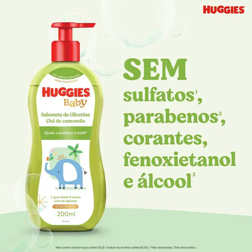 Huggies Sabonete Líquido Baby Chá de Camomila 200mL - Imagem 8
