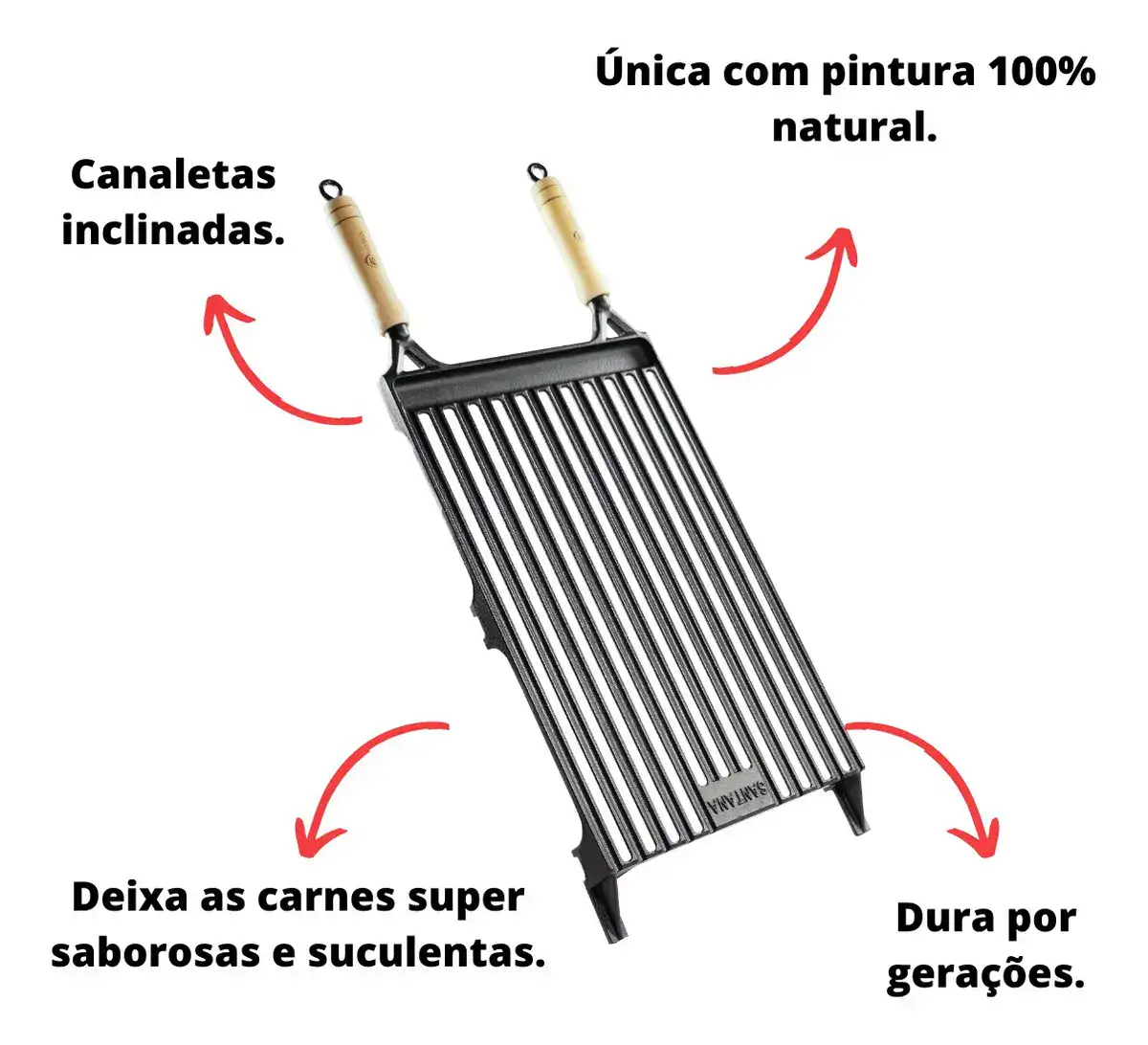 Grelha Argentina Pampa Ferro Fundido - Fundição Santana