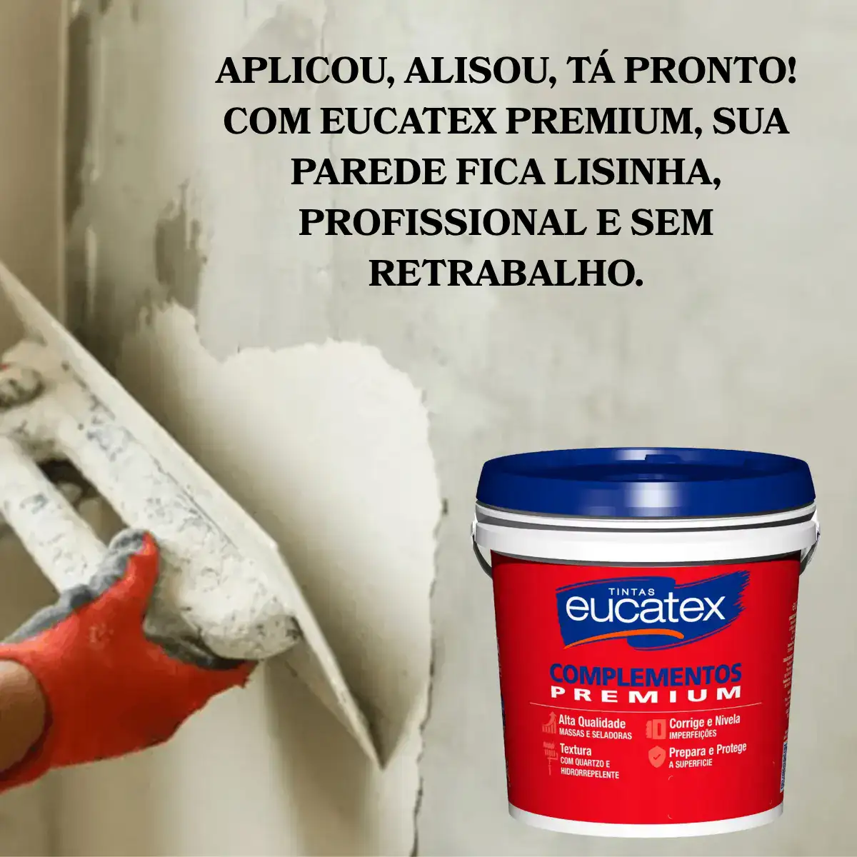 Eucatex Massa Corrida Premium 1,450kg Acabamento Liso - Imagem 4