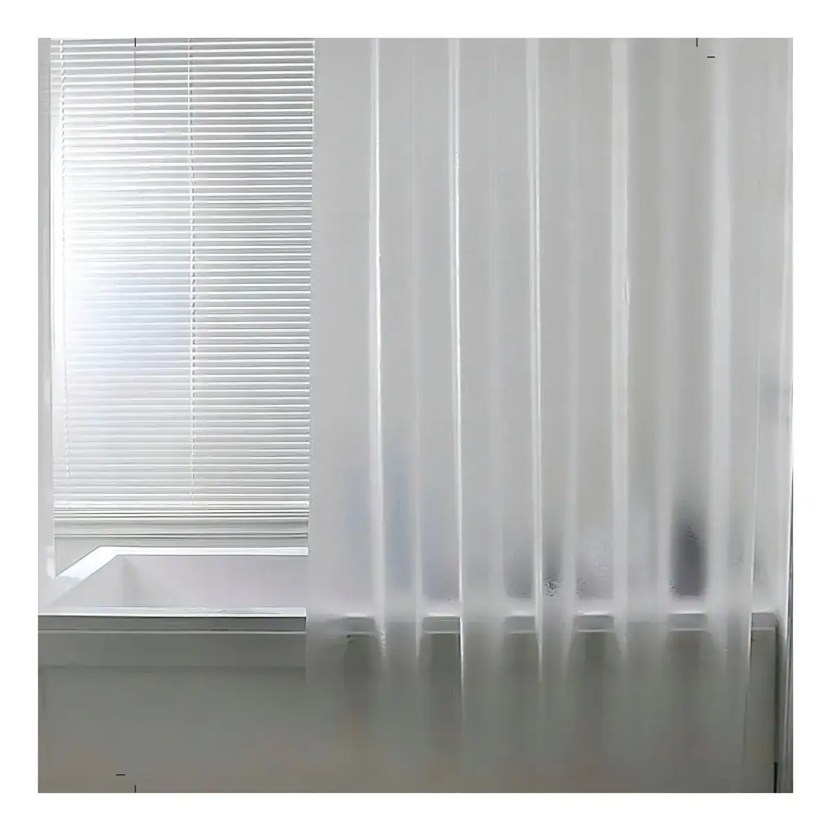Cortina Box Banheiro Fosca NM PVC Antimofo 1.40x2.00m Ilhós Alumínio