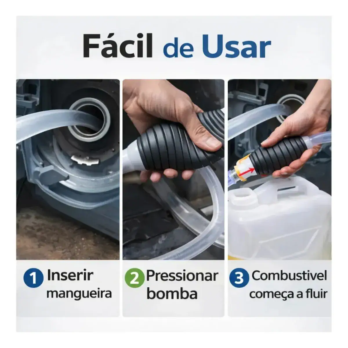 Bomba Manual Sifão Para Transferência De Combustível E Água - Imagem 7