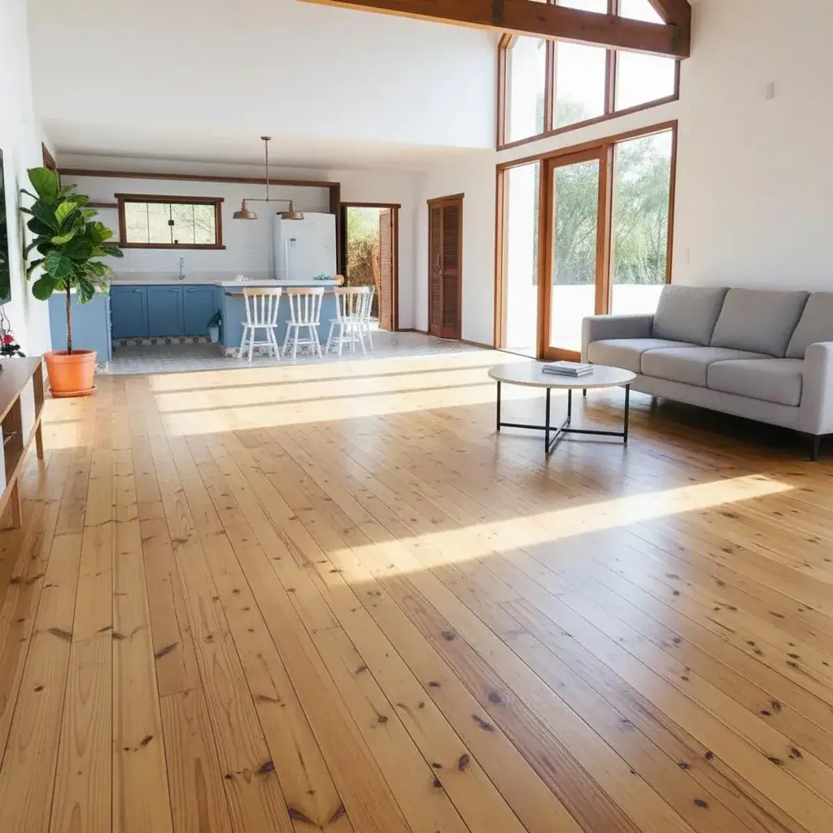 Assoalho Piso De Madeira Pinus Elliotti Gea - 1m2 Tratado