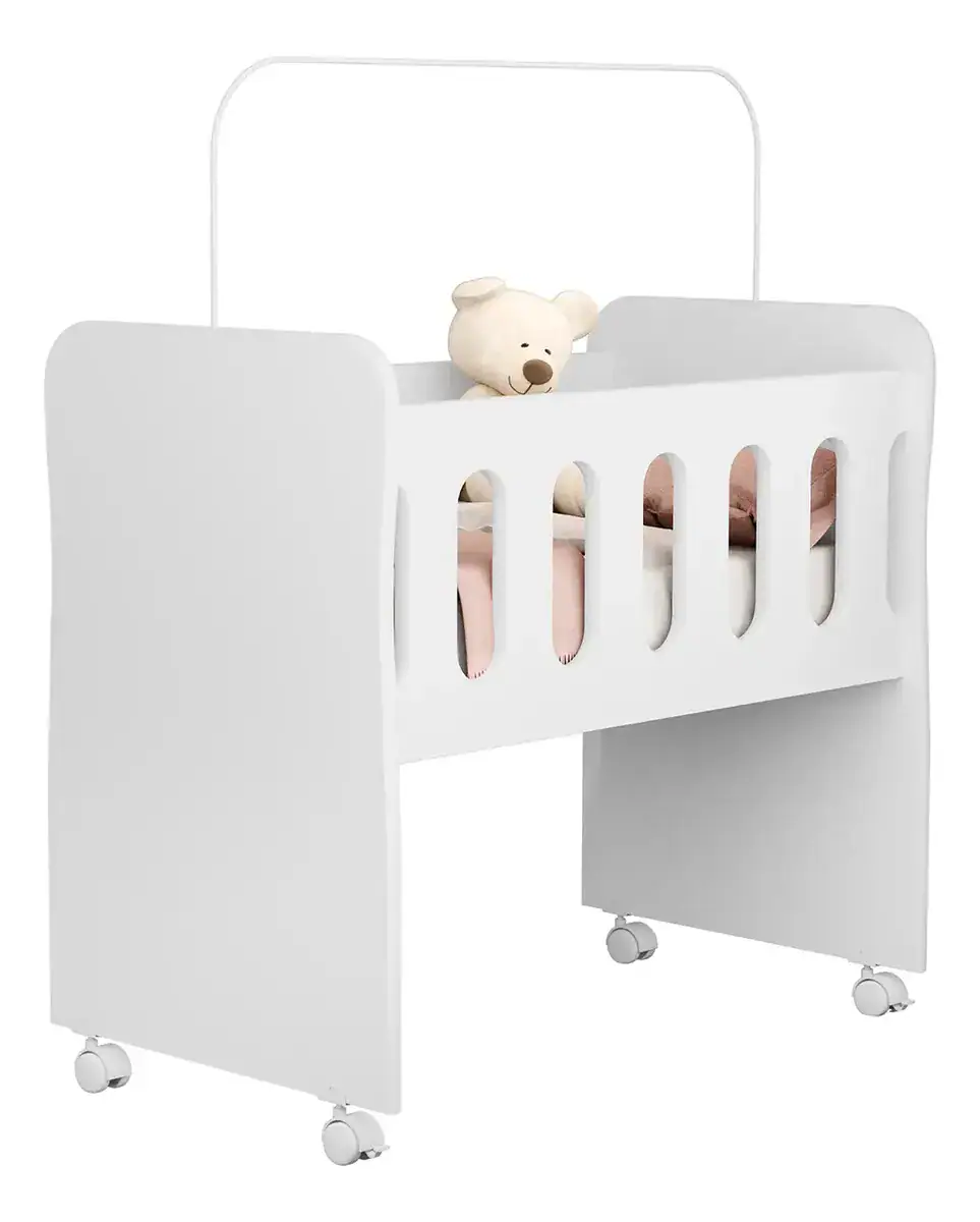 Mini Berço Moisés Com Colchão 2 X 1 C/ Trocador Criança Bela - Imagem 5