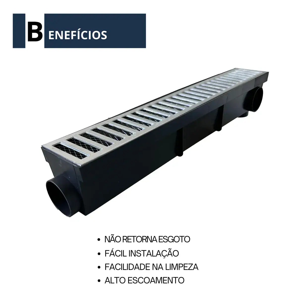 Ralo Linear Continuo Coletor 8x50 Grelha Al Tela Anti Inseto - Imagem 3