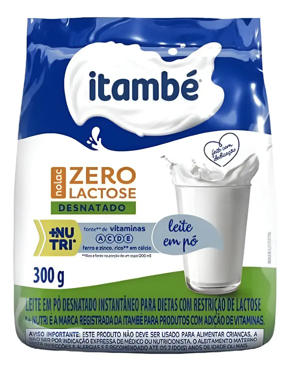 Leite Pó Desnatado Zero Lactose Itambé Nolac 300g - Imagem 7