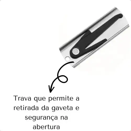 kit 4 pares Corrediça Telescópica 45cm Aço Zincado 20kg Para Gavetas Compra Segura Ekom - Imagem 7