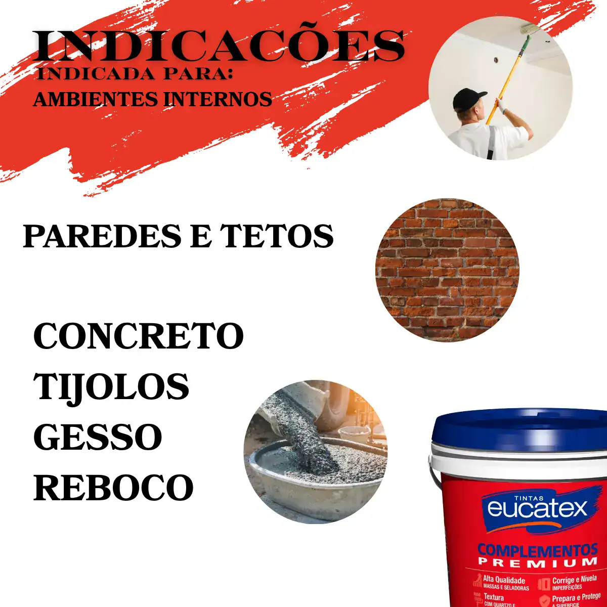 Eucatex Massa Corrida Premium 1,450kg Acabamento Liso - Imagem 5