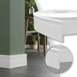 Rodapé Autocolante Flexível Eva Branco 15mx7cm Decorativo