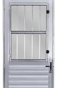 Porta Social 210x80 Alumínio Brilhante Linha 25