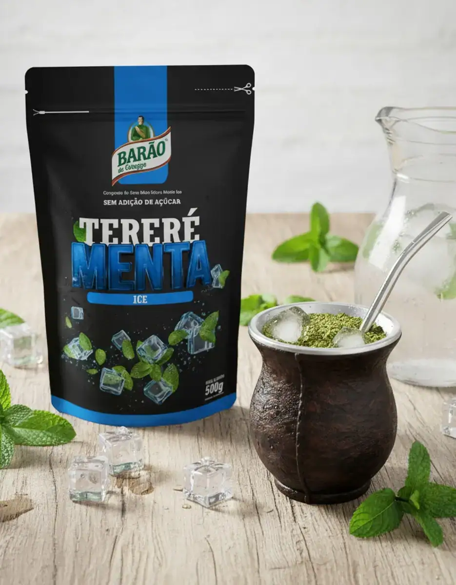 Erva-Mate Barão de Cotegipe Tereré Menta Ice 500g – Sabor Refrescante de Hortelã, Sem Glúten e Sem Adição de Açúcar - Imagem 6