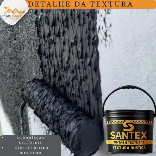 Textura Rústica Santex 5kg Média Rolo Hidrorepelente Máx Top - Imagem 2