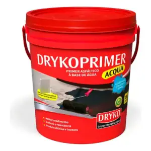 Primer Asfáltico Base Água Drycoprimer Dryko 3,6L Cor Preto