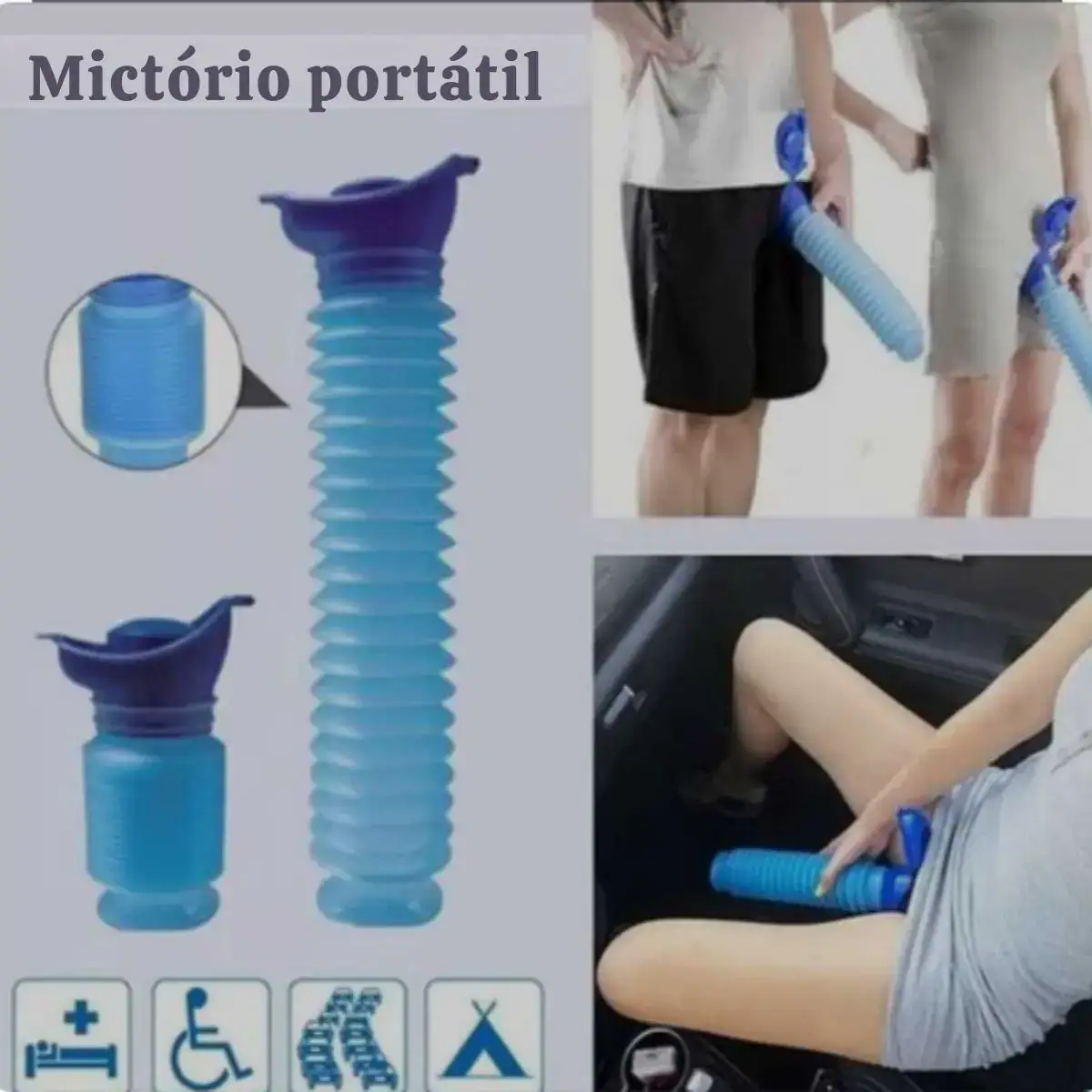 Mictório Portátil Unisex Lavavel Para Emergências No Carro - Imagem 5