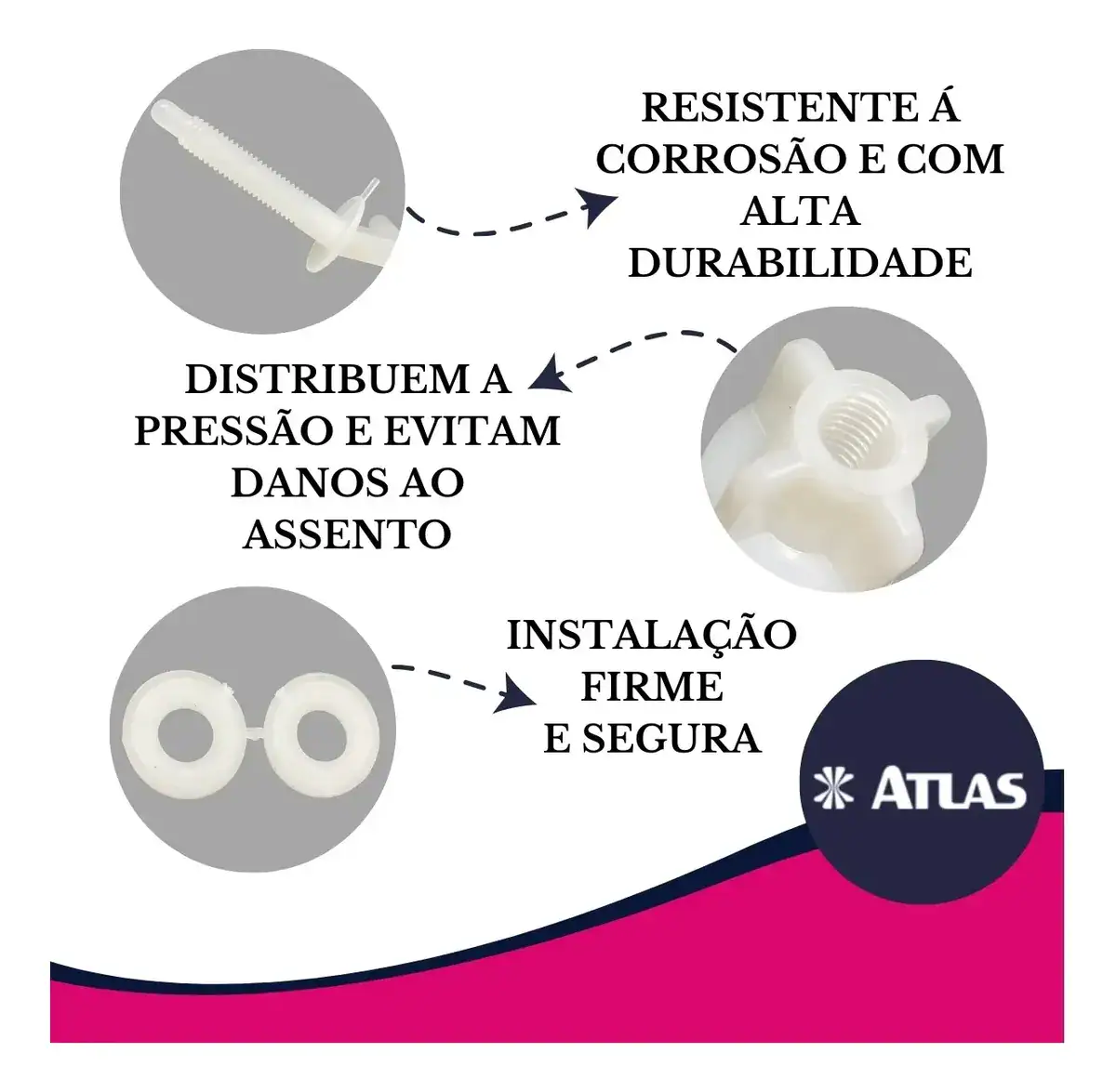Parafuso Assento Vaso Sanitário Deca Ravena Izy Targa Aspen - Imagem 2
