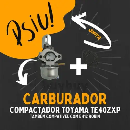 Carburador Compativel Eh12 Robin Subaru Compactador E Junta - Imagem 3