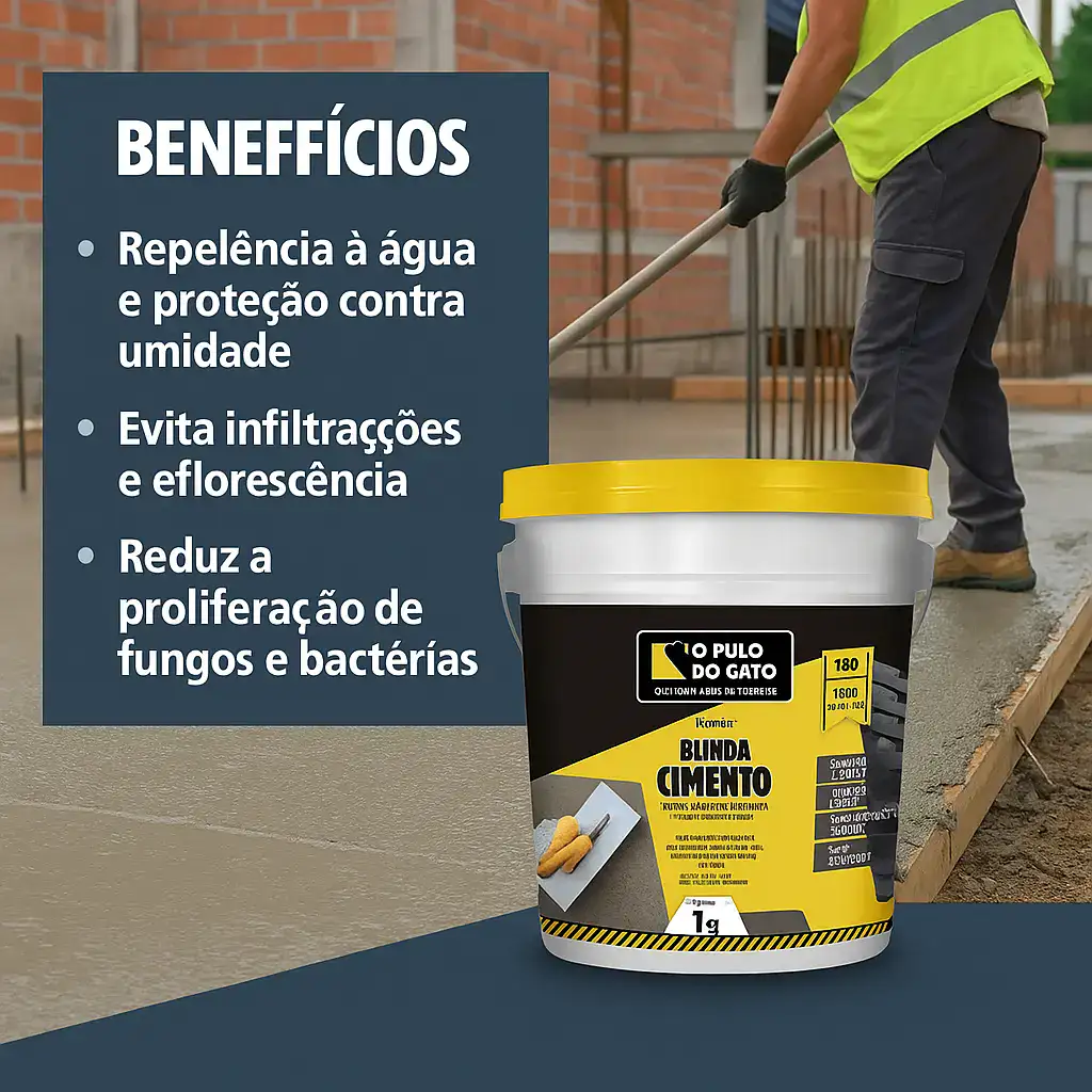 Impermeabilizante Pulo Do Gato Blinda Cimento 20kg Parede Teto - Imagem 3