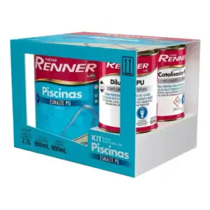 Kit Piscinas Esmalte Pu Premium branca Concreto Fibra Renner
