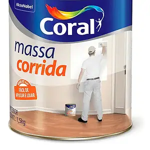 Massa Corrida pva 1,5kg Branco Fosco coral