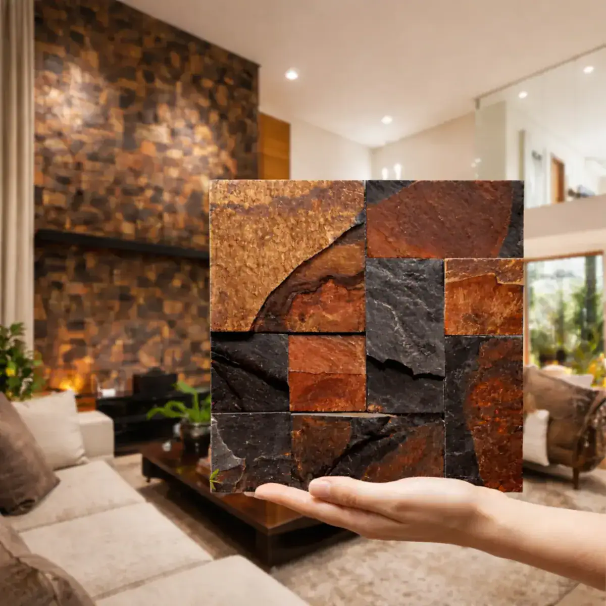 Pedra Ferro Placa 30x30 Revestimento Direto De Fábrica