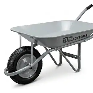 Carro De Mão Reforçado 50kg Jardim Caçamba 60l Aço Solda Cinza