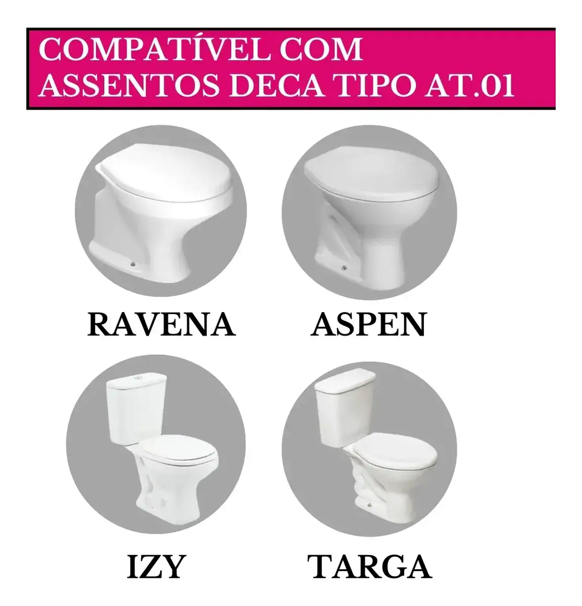 Parafuso Assento Vaso Sanitário Deca Ravena Izy Targa Aspen - Imagem 5