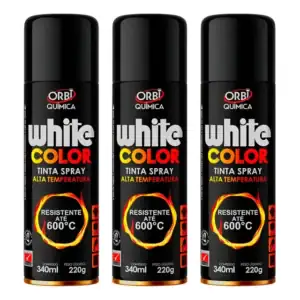 Kit 3 Tinta Spray Alta Temperatura 600ºc Escape Motor Forno