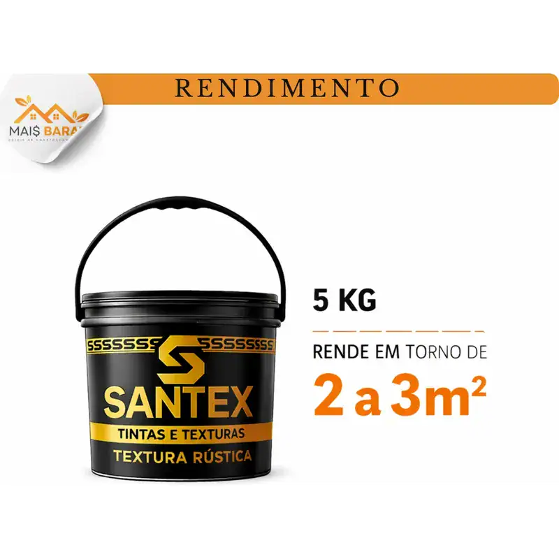 Textura Rústica Santex 5kg Média Rolo Hidrorepelente Máx Top - Imagem 6