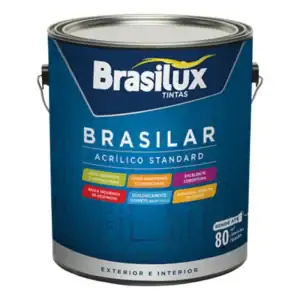 Tinta Acrílica Piso Acetinado Brasilux Azul 3.6L Resistência Abrasão