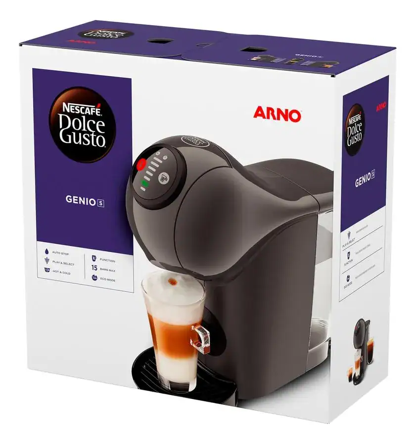 Cafeteira Expresso Dolce Gusto Arno Genio S Basic Automática Cinza Escuro - Imagem 2