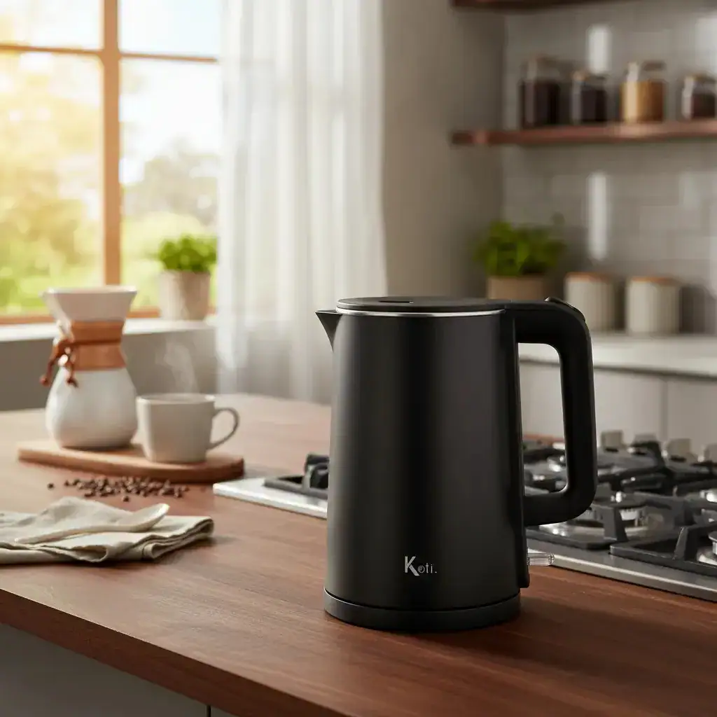 Chaleira Jarra Elétrica Modern Inox Preta 220v E 110v 1.5l Preto - Imagem 4