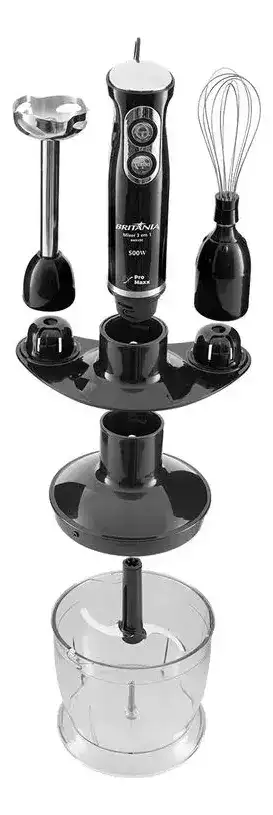 Mixer Bmx400p 3 Em 1 500w Cor Preto Britânia 110v Preto - Imagem 2