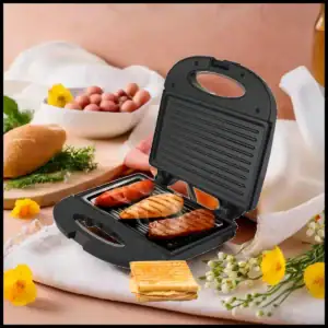 Sanduicheira Grill 2 Em 1 Kian Preta Elétrica 750w Cor Preto,Seu Mixto Quente Ultra Rápido, e Outros Petiscos
