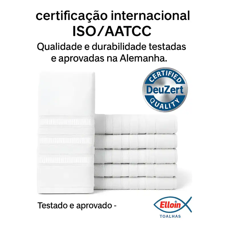 Kit 10 Toalha Banho Grossa Hotelaria Cor Branco Liso - Imagem 2